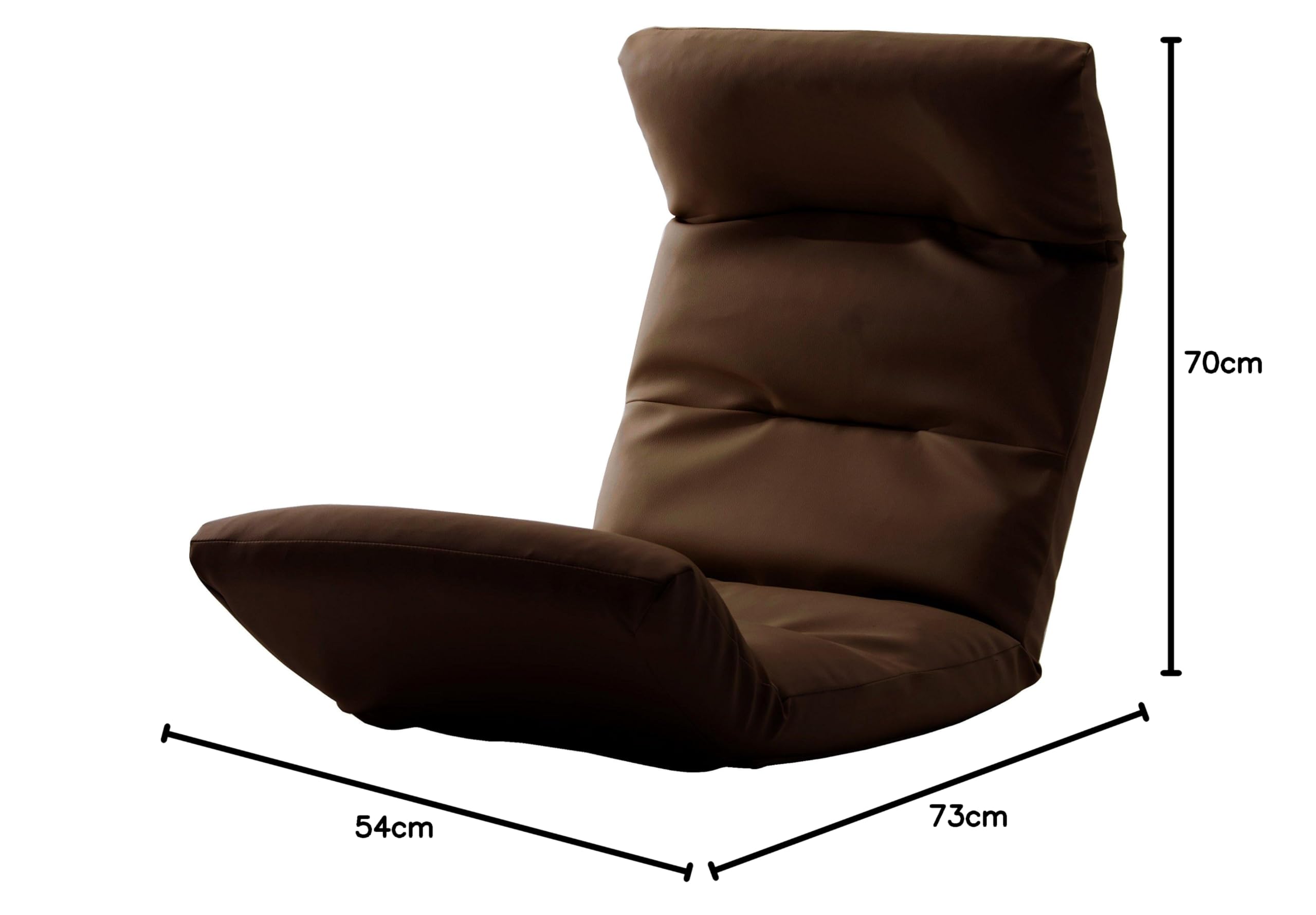 Amazon｜セルタン 座椅子 高反発 和楽の雲 上タイプ PVC ブラウン 頭部